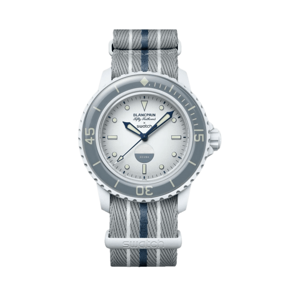 Swatch X Blancpain Bioceramic Scuba Fifty Fathmos Arctictic Ocean - JuzsportsShops