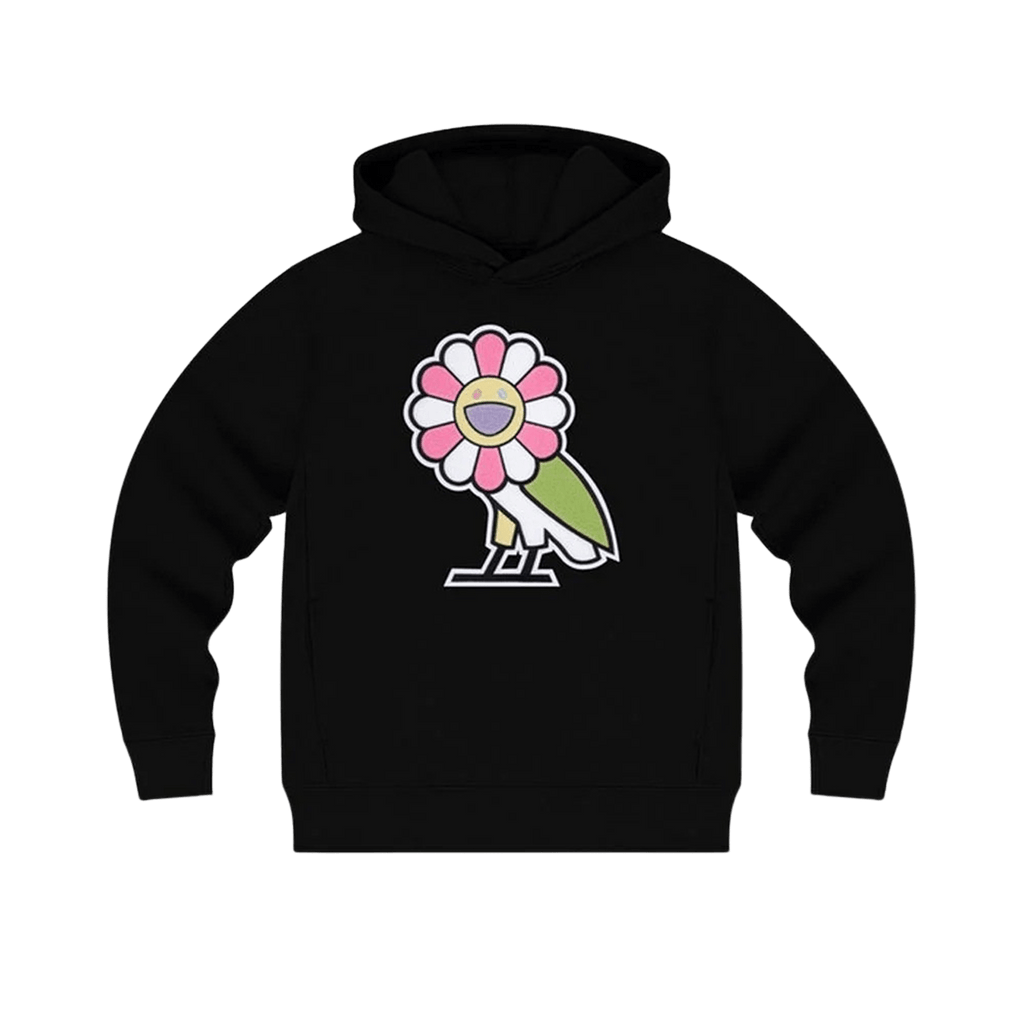OVO x Takashi Murakami Surplus Flower Owl Hoodie Black
