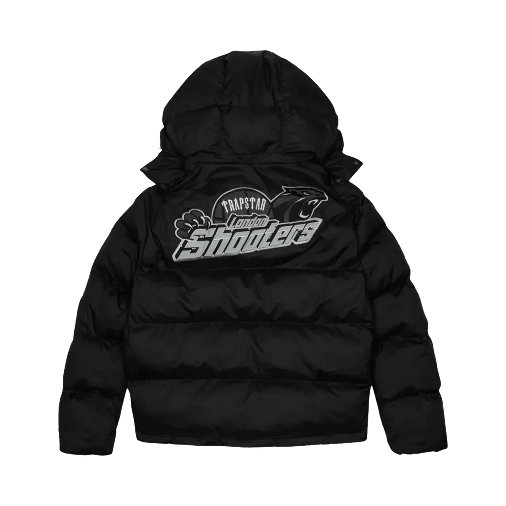 Trapstar Shooters Hooded Puffer Jacket - Black/Reflective - JuzsportsShops
