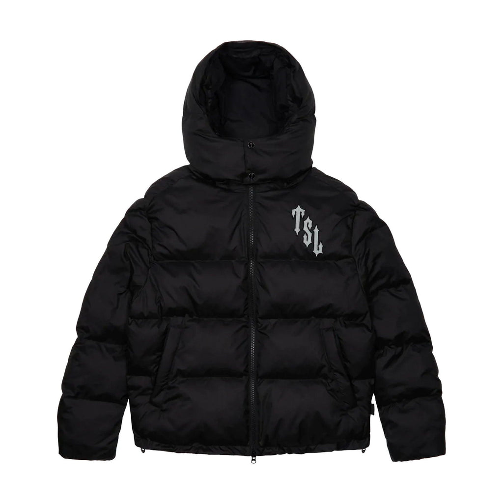 Trapstar Shooters Hooded Puffer Jacket - Black/Reflective — Kick Game