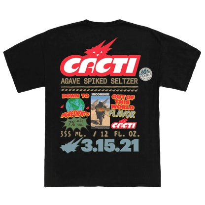 Travis Scott Cacti Down To Earth Tee 1 Tee Black - Kick Game