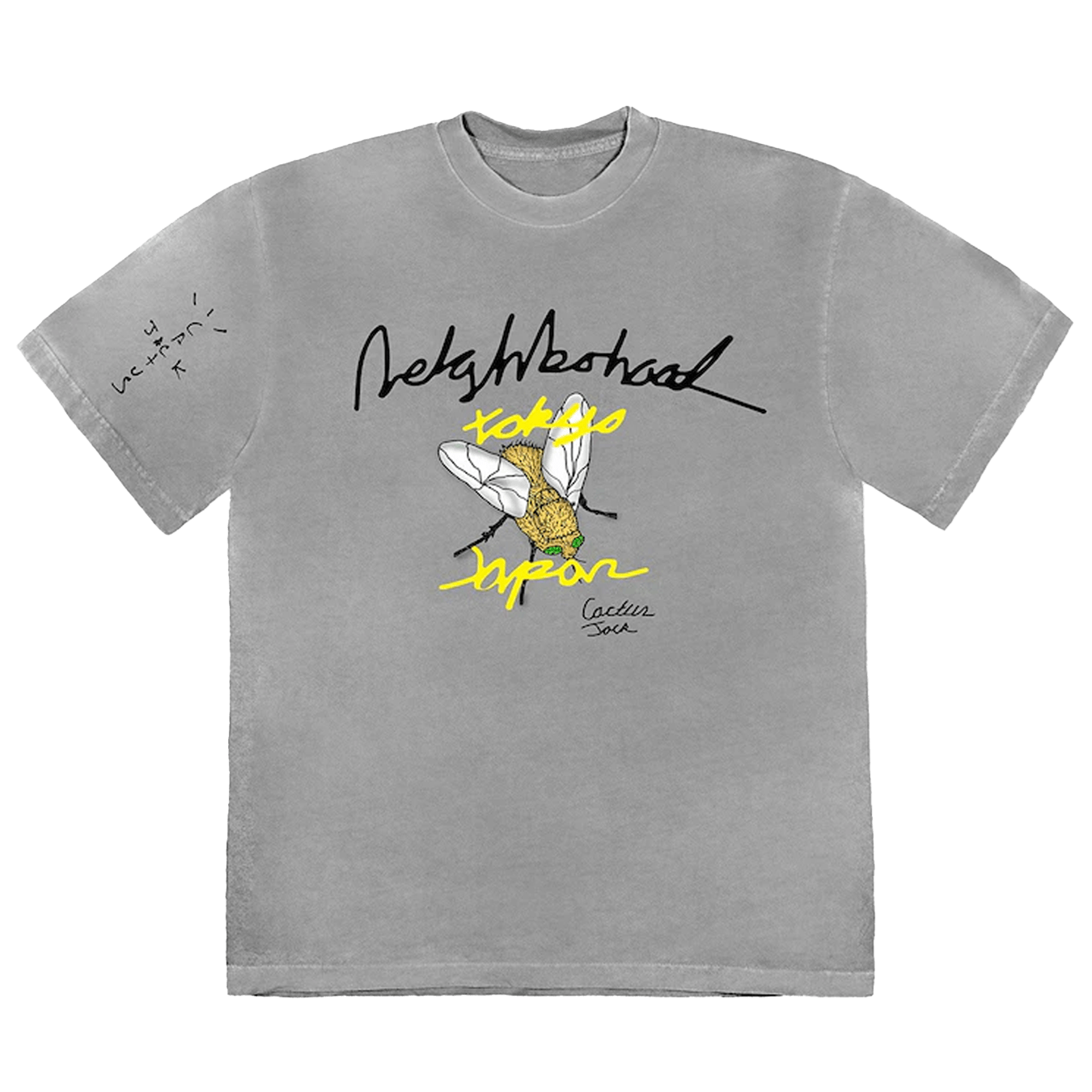 Cactus Jack by Travis Scott x Neighborhood Carousel T-Shirt 'Grey' - Kick Game
