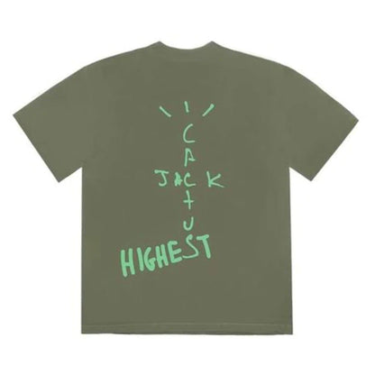 Travis Scott Jordan Cactus Jack Highest T-Shirt Olive - Kick Game