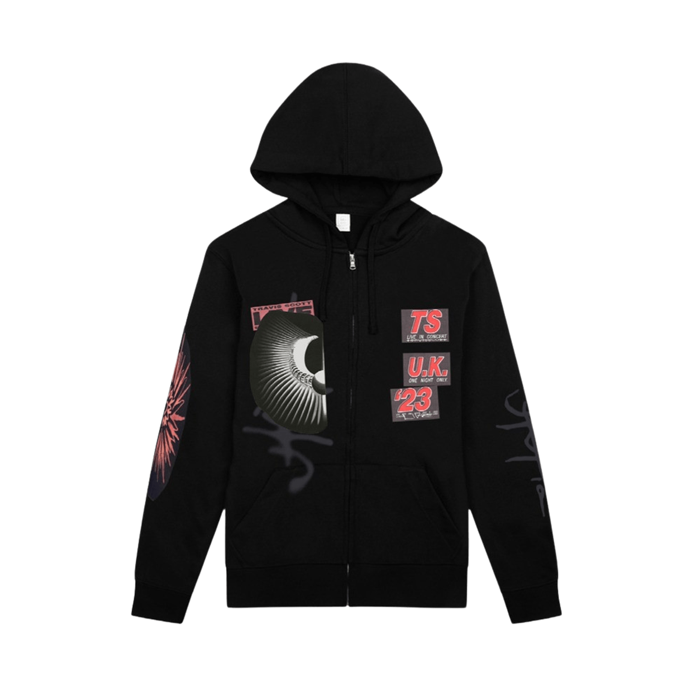 Travis Scott Summer Run 2023 Zip-Up Hoodie - Black (London) - Kick Game