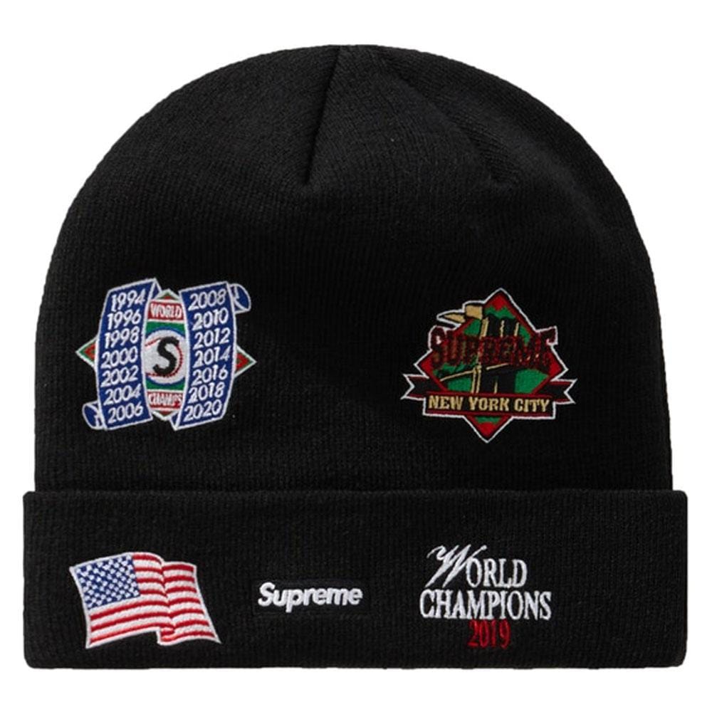 Supreme New Era Championship Beanie Black - Kick Game