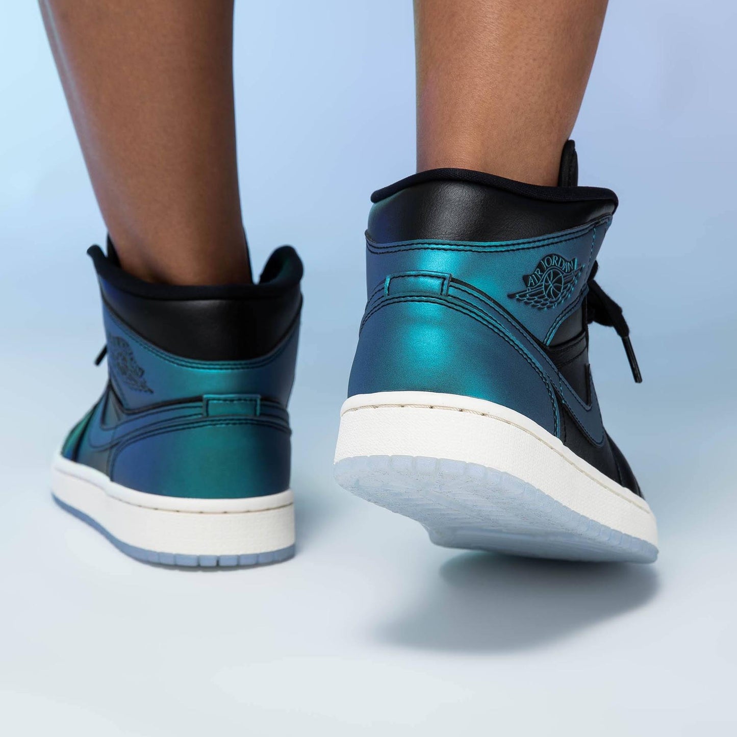 Air Jordan 1 Mid Wmns 'Metallic Turquoise' - Kick Game