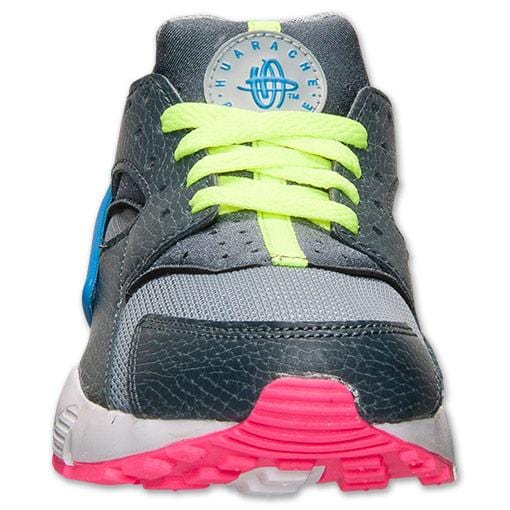 Nike Air Huarache Junior 'Dark Magnet Grey-Volt-Cobalt Blue' - Kick Game