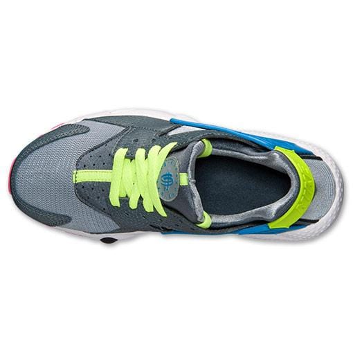 Nike Air Huarache Junior 'Dark Magnet Grey-Volt-Cobalt Blue' - Kick Game